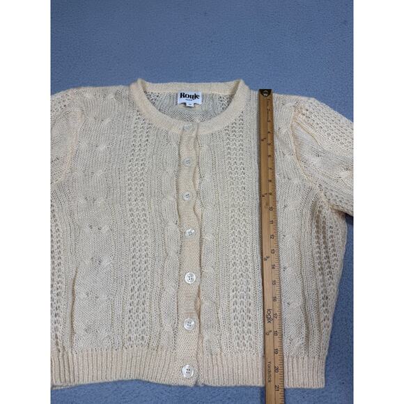Rouje Paris Womens Size 40 / US 8 Azia Cardigan Sweater Coquille - Picture 4 of 11
